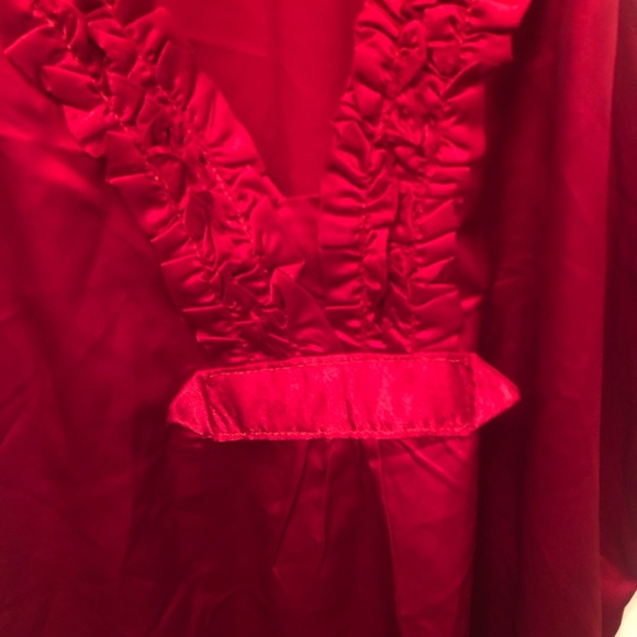 Vintage red Jessica Sleeveless Ruffle Top. Size 18. Exl.beautiful blouse - Picture 2 of 7